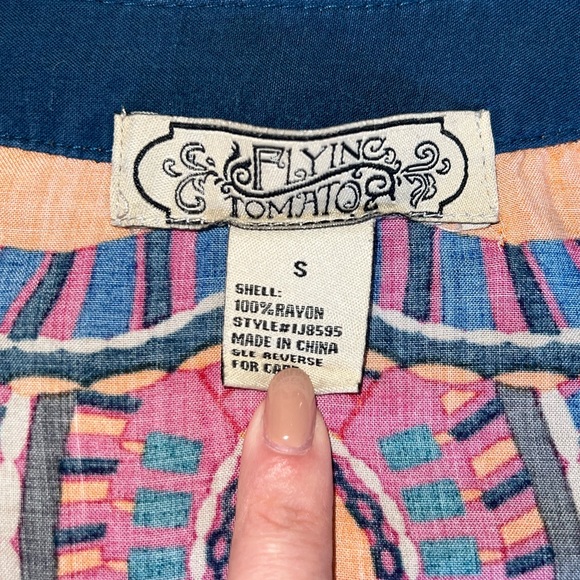 Kimono Short Sleeve Multi Color Cover Up - Picture 4 of 5